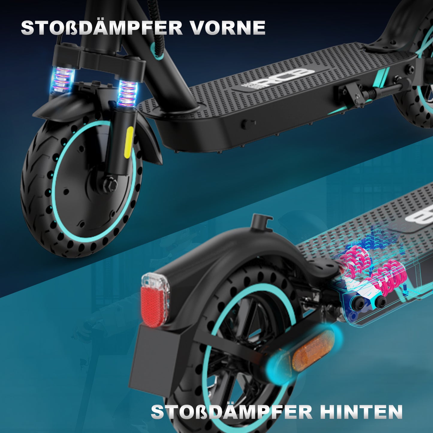 E-Scooter RCB EV85F 8,5" 400W mit ABE