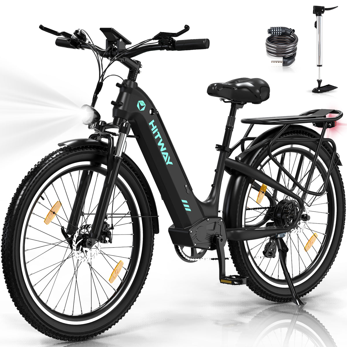 E-Bike HITWAY BK16 26" 250W 7-Gang SHIMANO Mountainbike