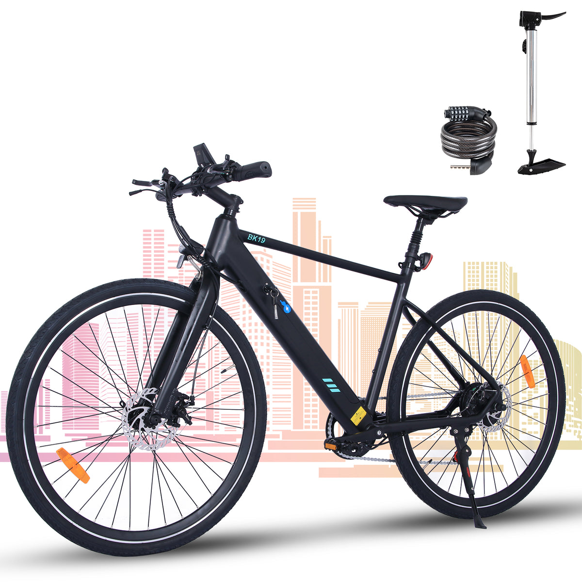 E-Bike HITWAY BK19 700c 27,5" 250W 7-Gang SHIMANO Rennrad