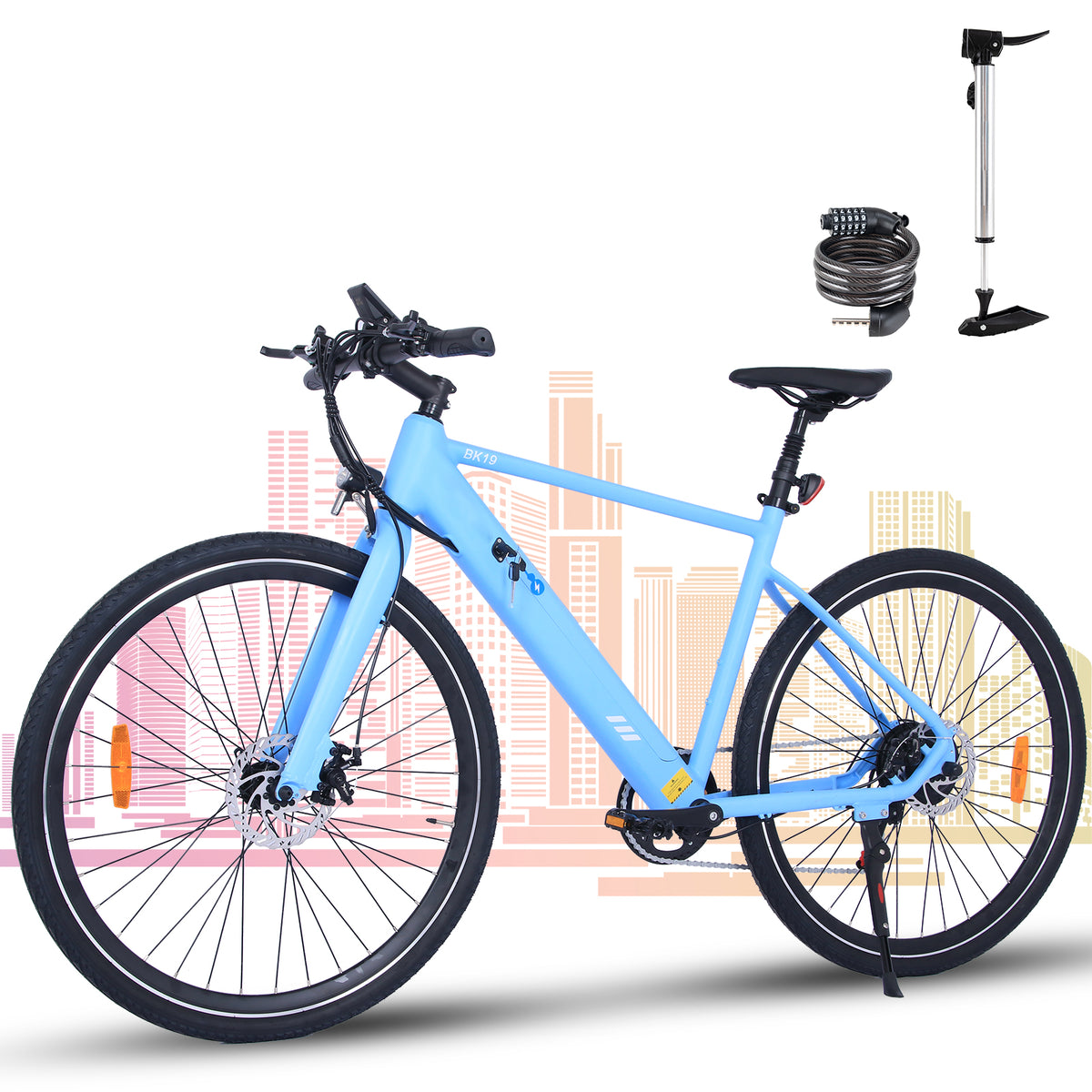 E-Bike HITWAY BK19 700c 27,5" 250W 7-Gang SHIMANO Rennrad