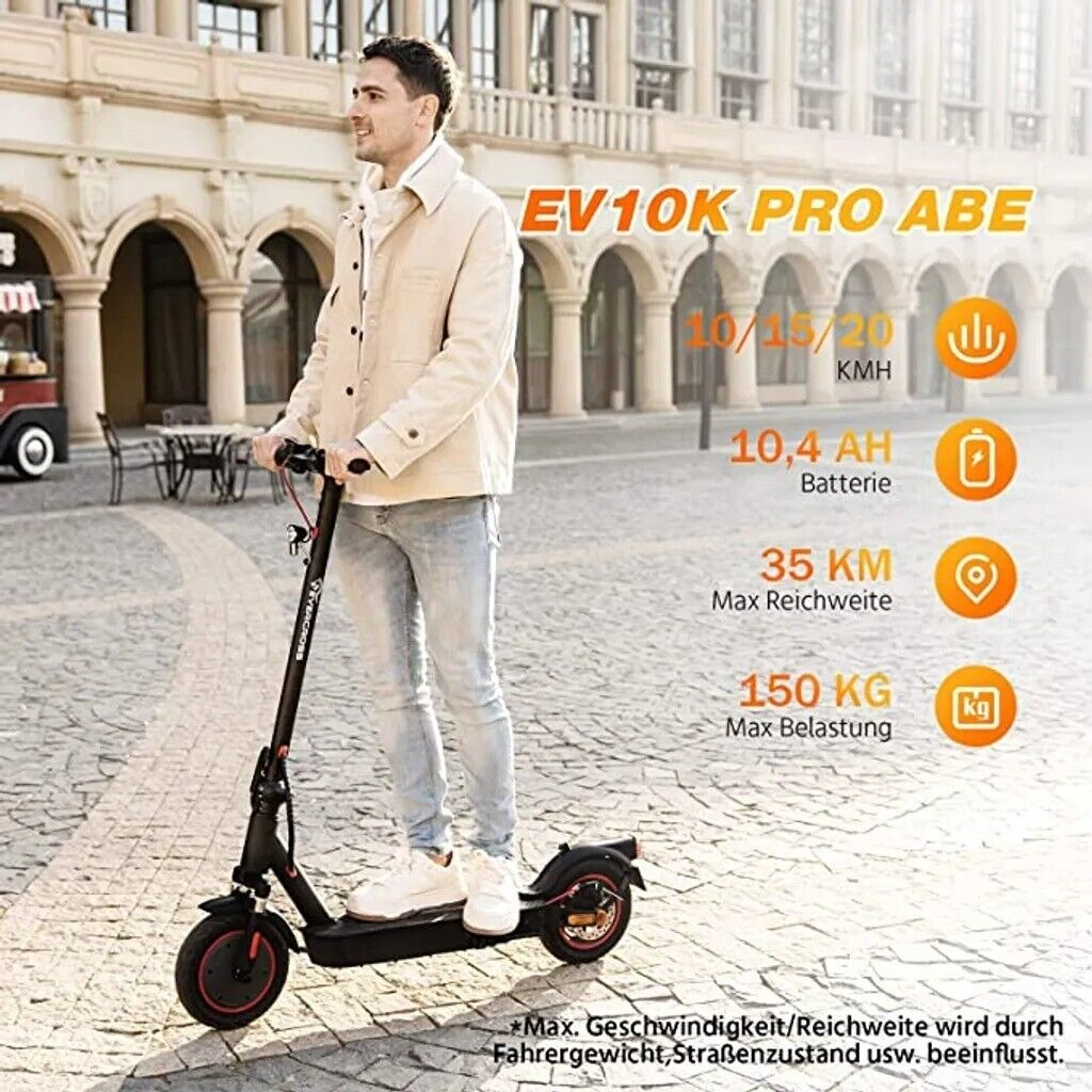 E-Scooter Evercross EV10K Pro 10" 400W mit ABE