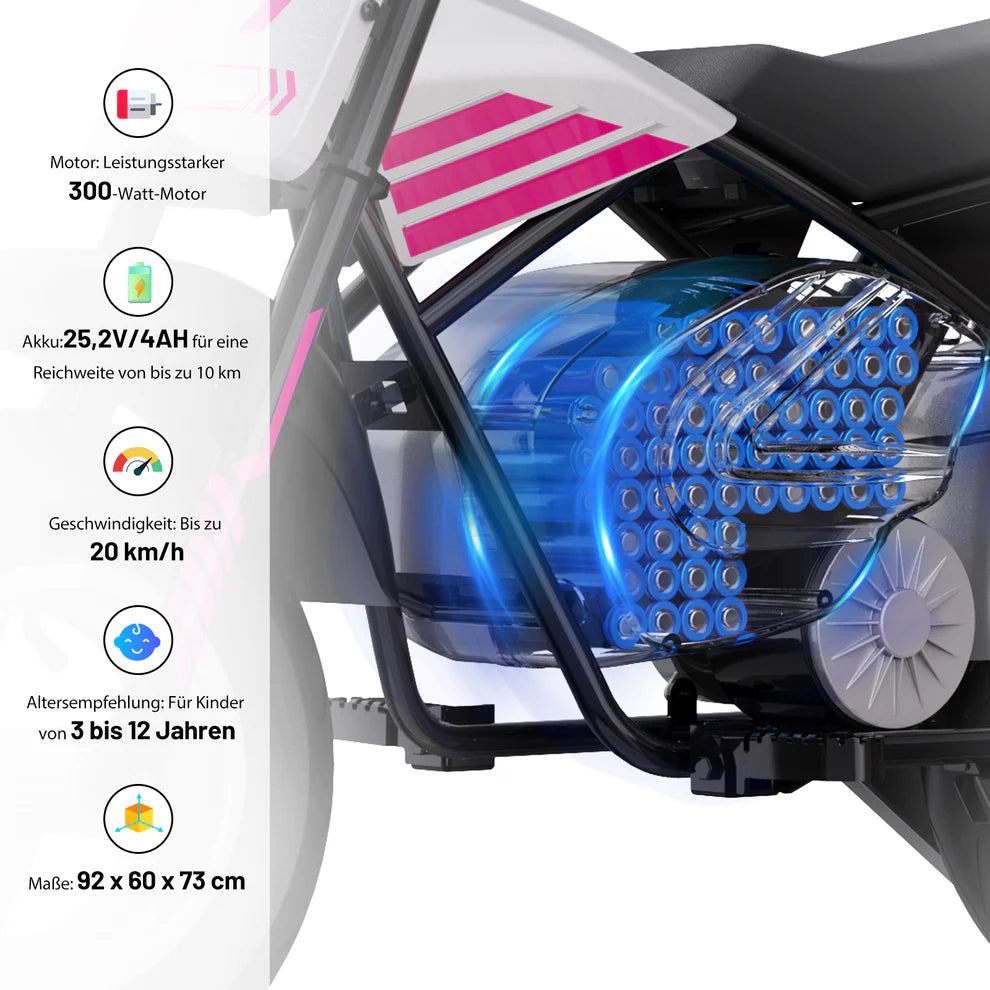 Elektro-Motorrad Evercross EV07M 300W 12" 20 km/h für Kinder