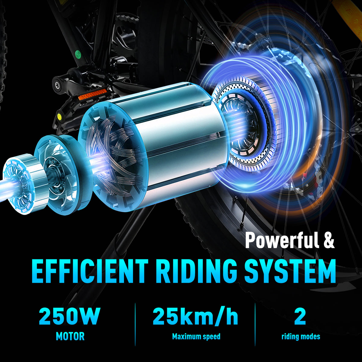 E-Bike HITWAY BK15 26*4,0 Zoll 250W 7-Gang SHIMANO Mountainbike