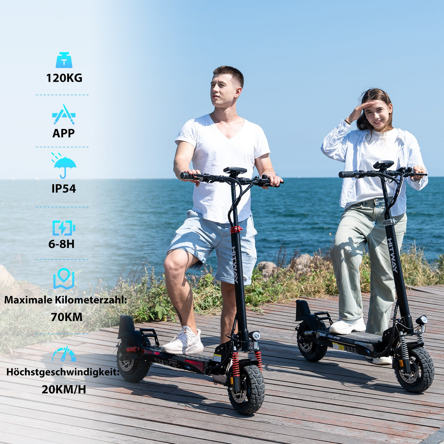 E-Scooter Hitway H9 / H9 Pro 10" 500W mit ABE