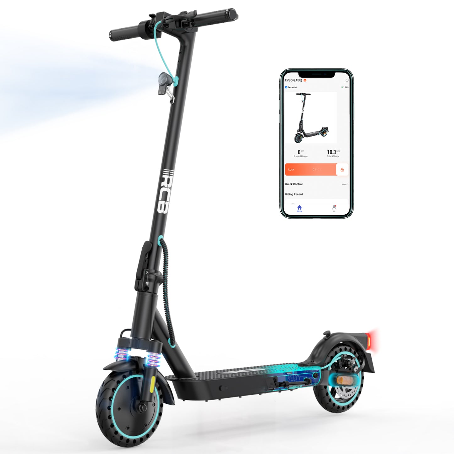 E-Scooter RCB EV85F 8,5" 400W mit ABE