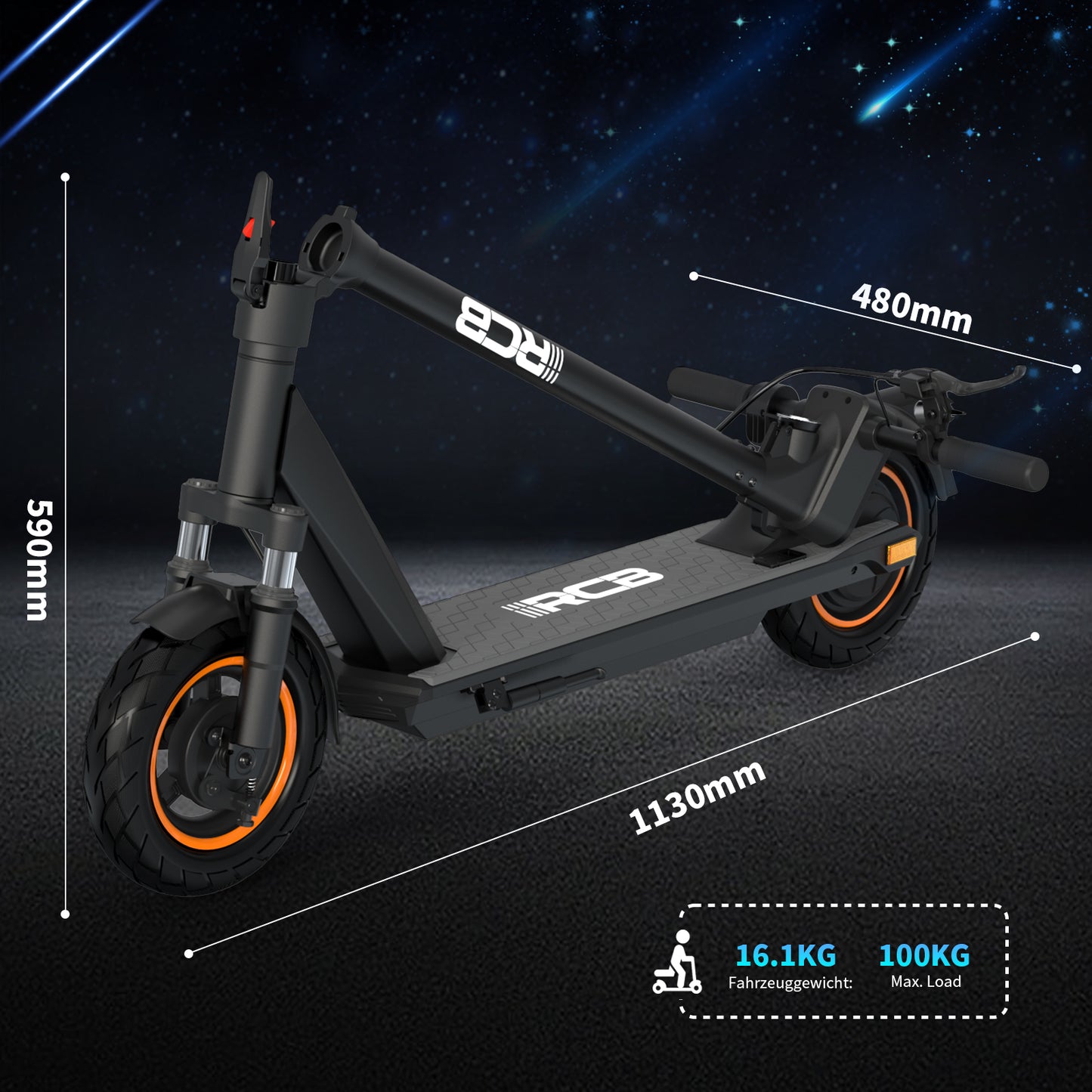 NEU E-Scooter RCB EV10Z 10" 350W mit ABE