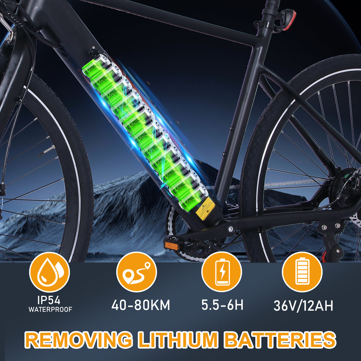 E-Bike HITWAY BK19 700c 27,5" 250W 7-Gang SHIMANO Rennrad