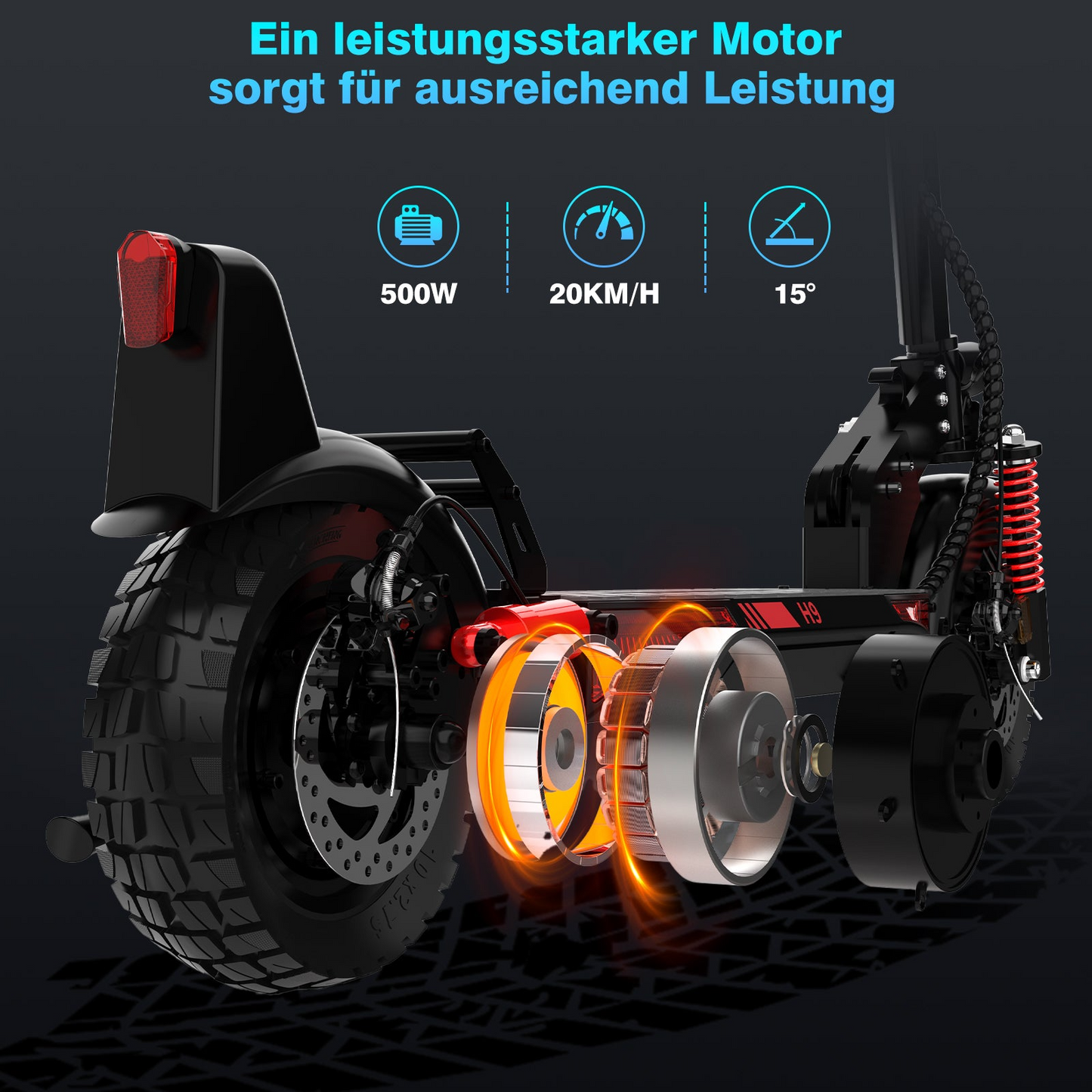 E-Scooter Hitway H9 / H9 Pro 10" 500W mit ABE