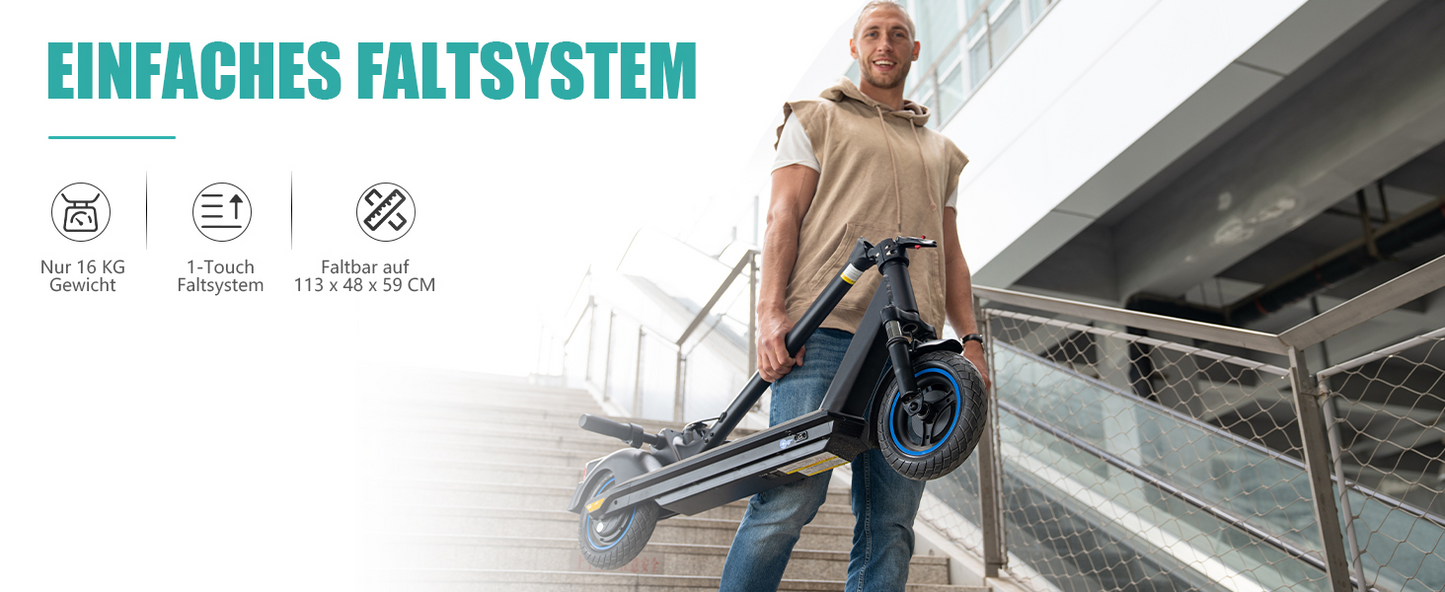 NEU E-Scooter Evercross EV10Z 10" 350W mit ABE