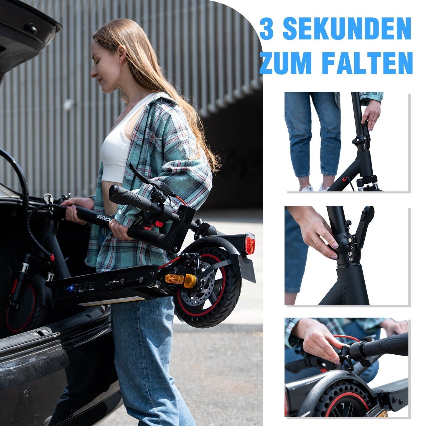 NEU E-Scooter Evercross EV85F 8,5 400W mit ABE