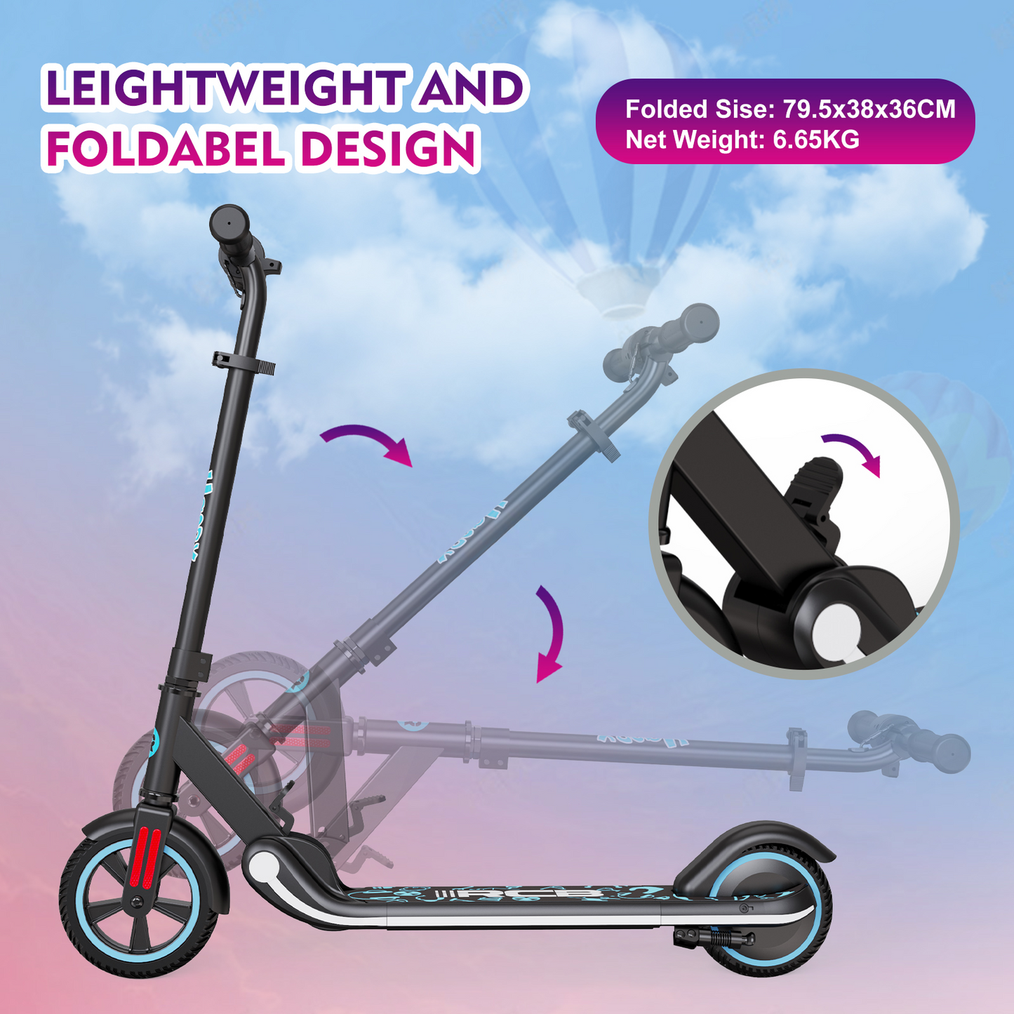 E-Scooter RCB R11 150W 16 km/h für Kinder
