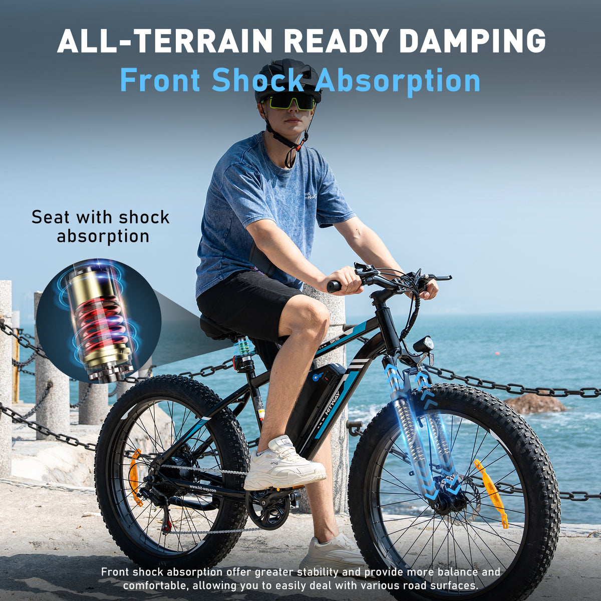 E-Bike HITWAY BK15 26*4,0 Zoll 250W 7-Gang SHIMANO Mountainbike