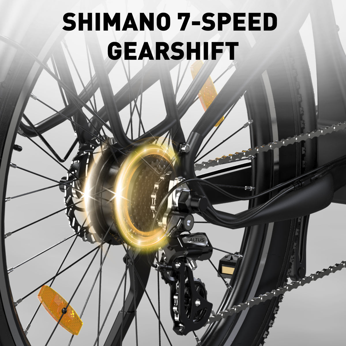 E-Bike HITWAY BK16 26" 250W 7-Gang SHIMANO Mountainbike