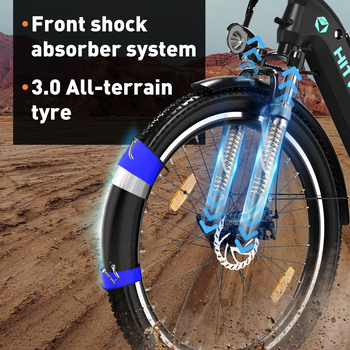 E-Bike HITWAY BK16 26" 250W 7-Gang SHIMANO Mountainbike