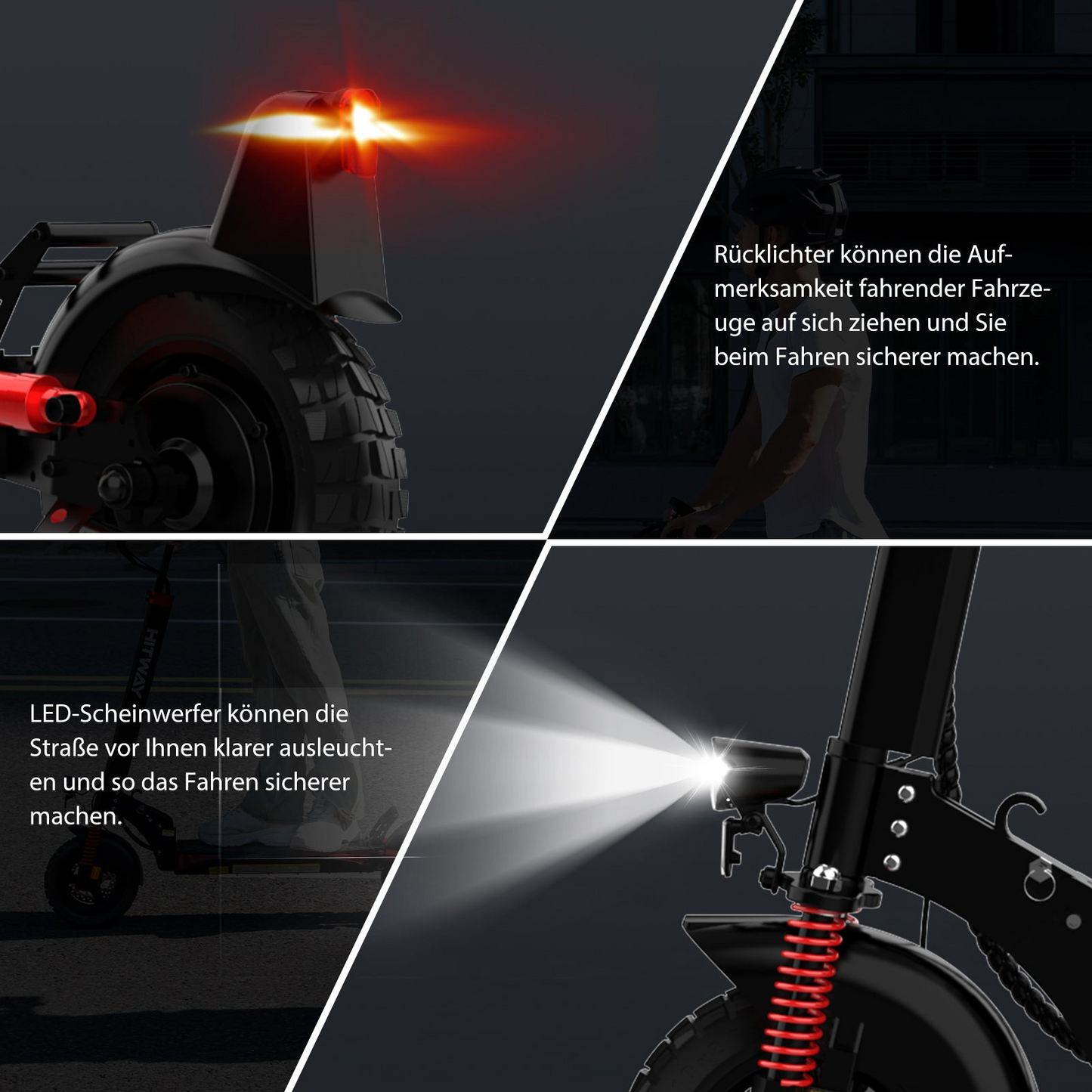 E-Scooter Hitway H9 / H9 Pro 10" 500W mit ABE