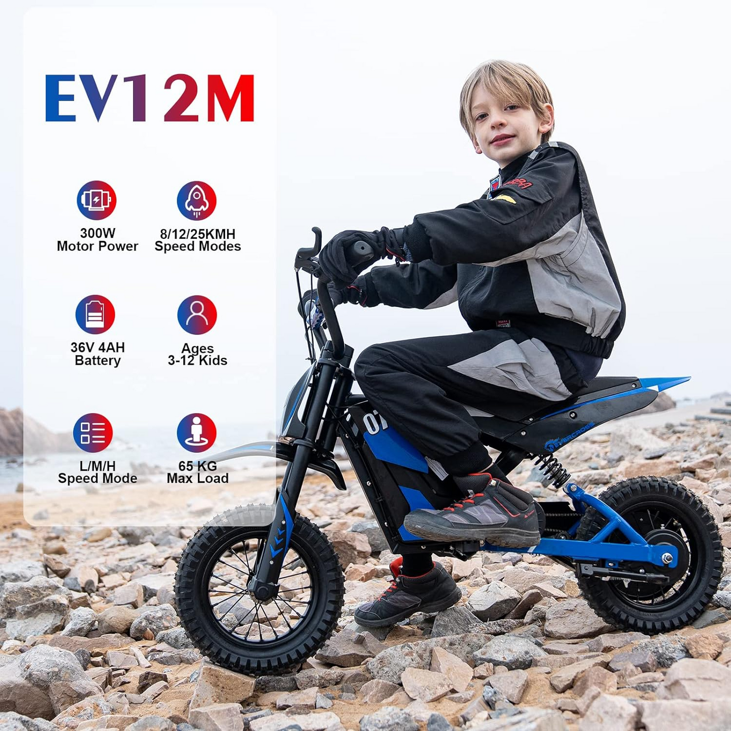 Elektro-Motorrad Evercross EV12M 300W 12" 25 km/h für Kinder