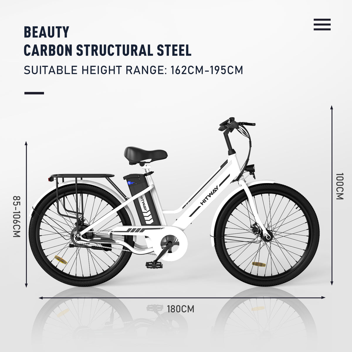 E-Bike HITWAY BK8S 26" 250W Citybike