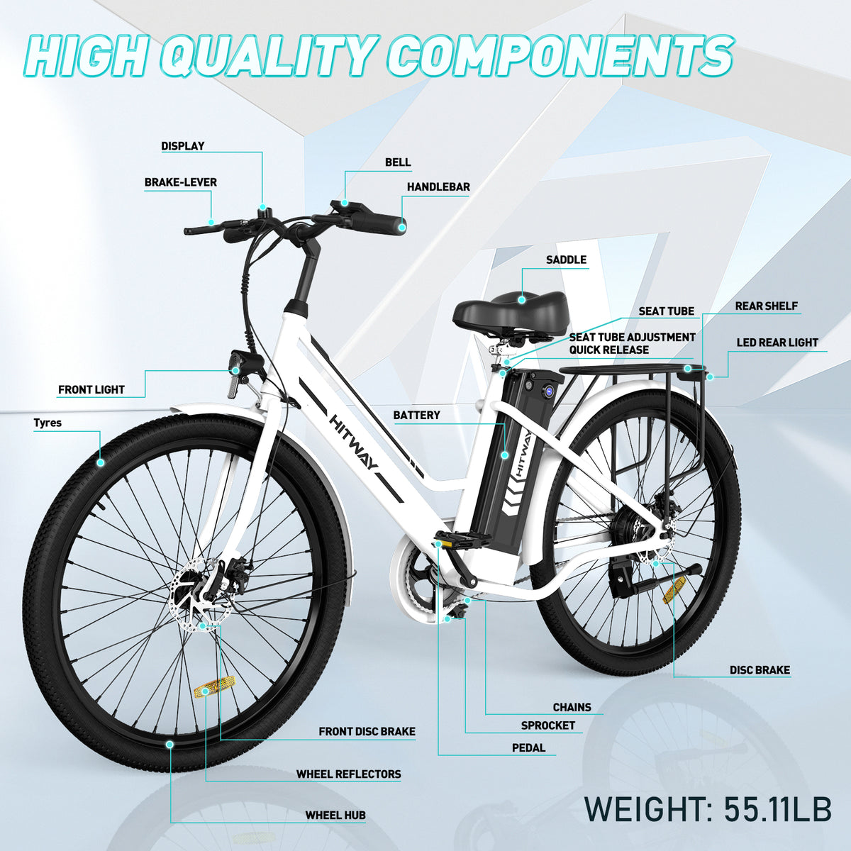 E-Bike HITWAY BK8S 26" 250W Citybike