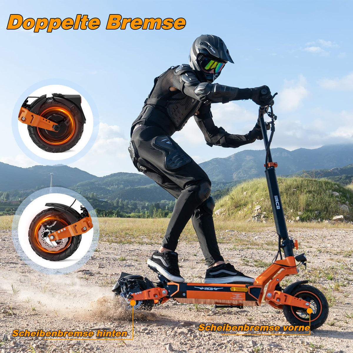 E-Scooter RCB D7 / D7 Pro 10" 500W mit ABE