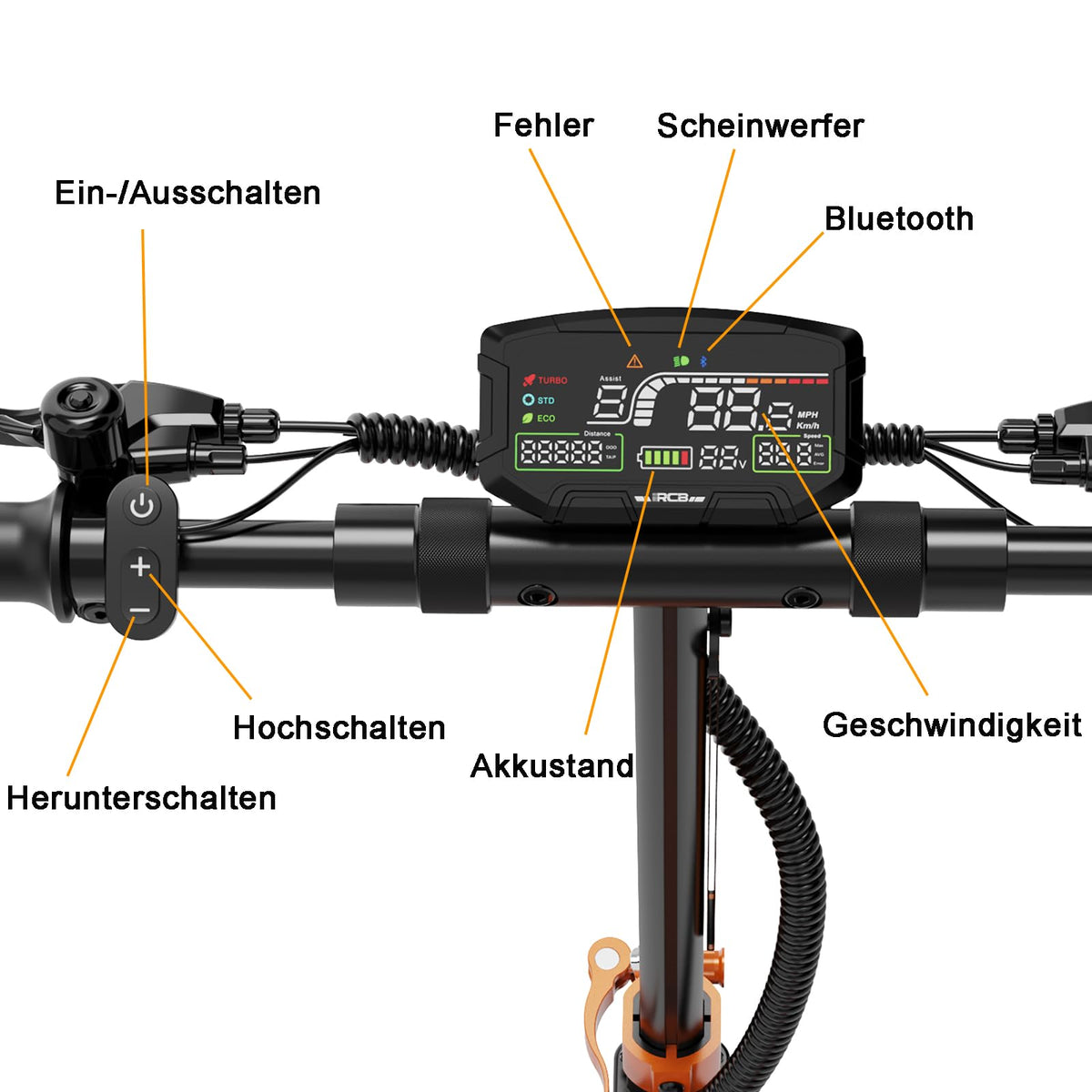 E-Scooter RCB D7 / D7 Pro 10" 500W mit ABE