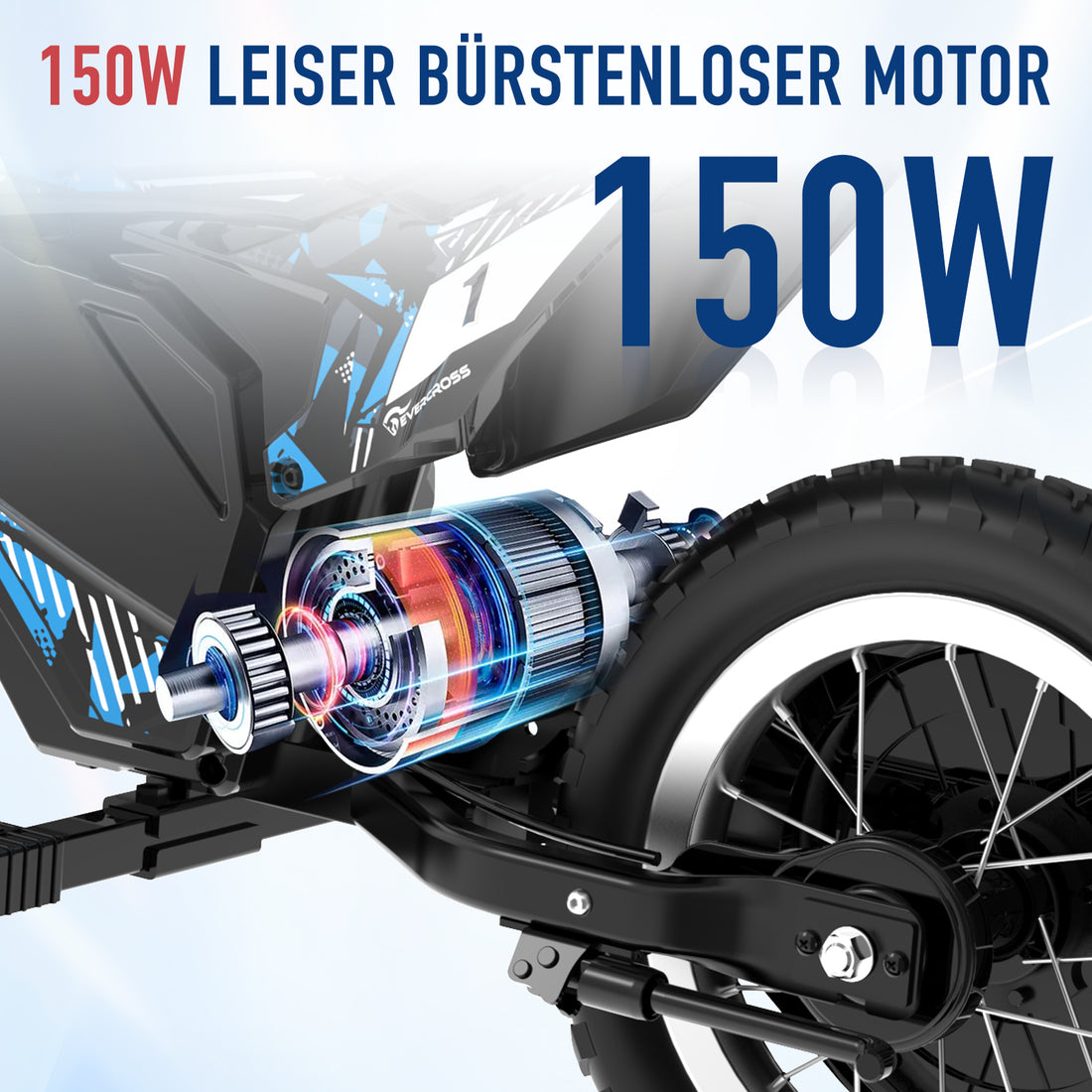 NEU Elektro-Motorrad Evercross EV13M 150W 12" 16 km/h für Kinder