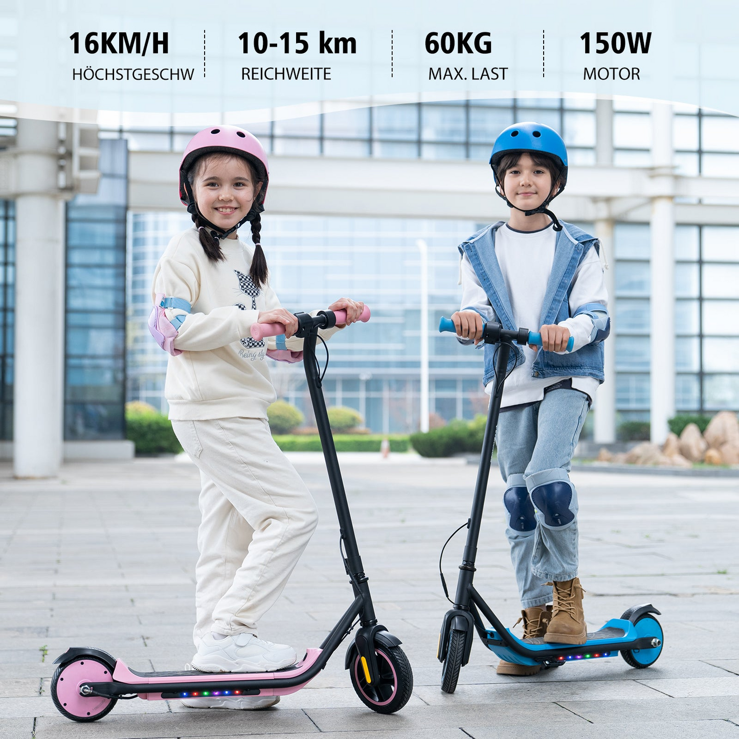 E-Scooter Evercross E6 150W 16 km/h für Kinder