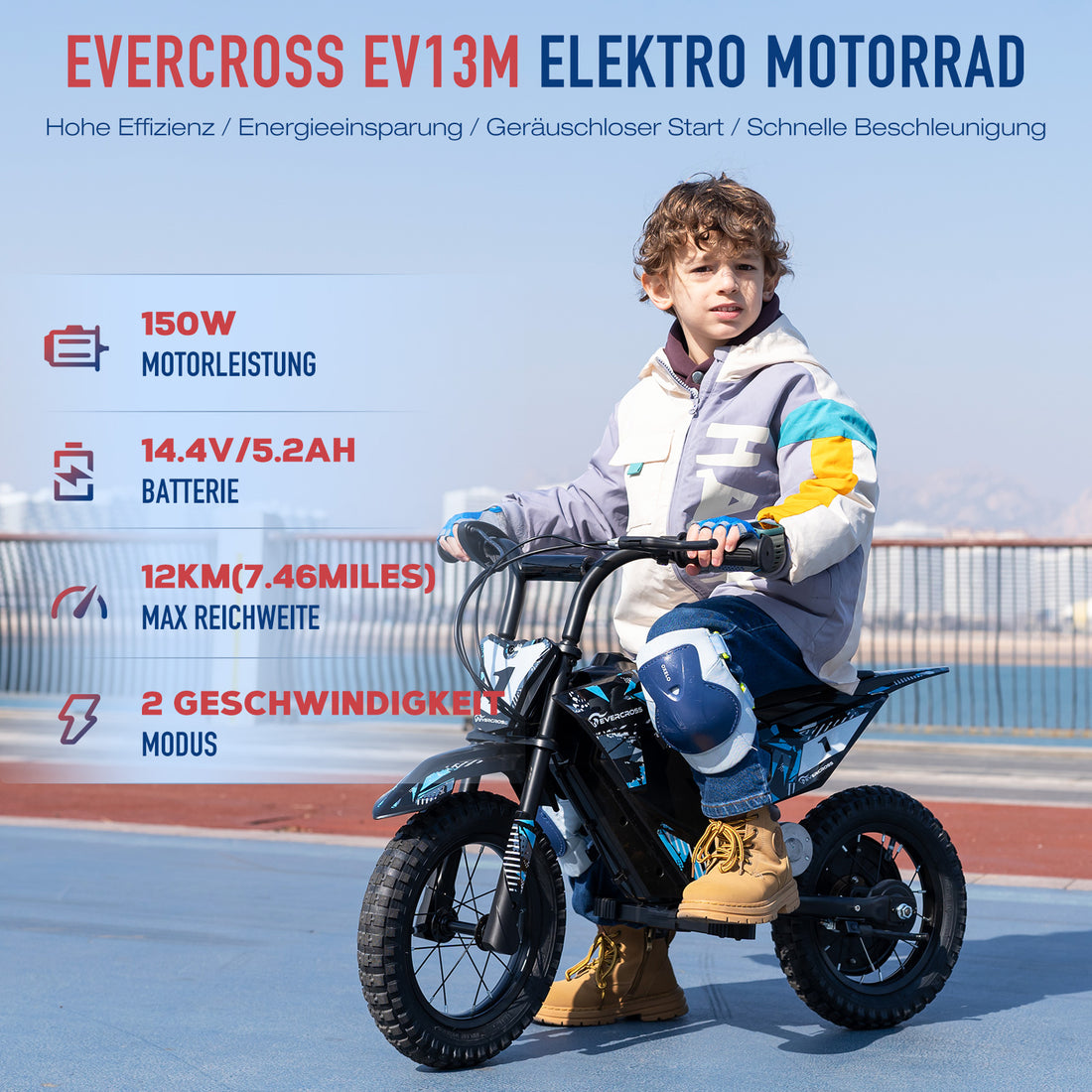 NEU Elektro-Motorrad Evercross EV13M 150W 12" 16 km/h für Kinder