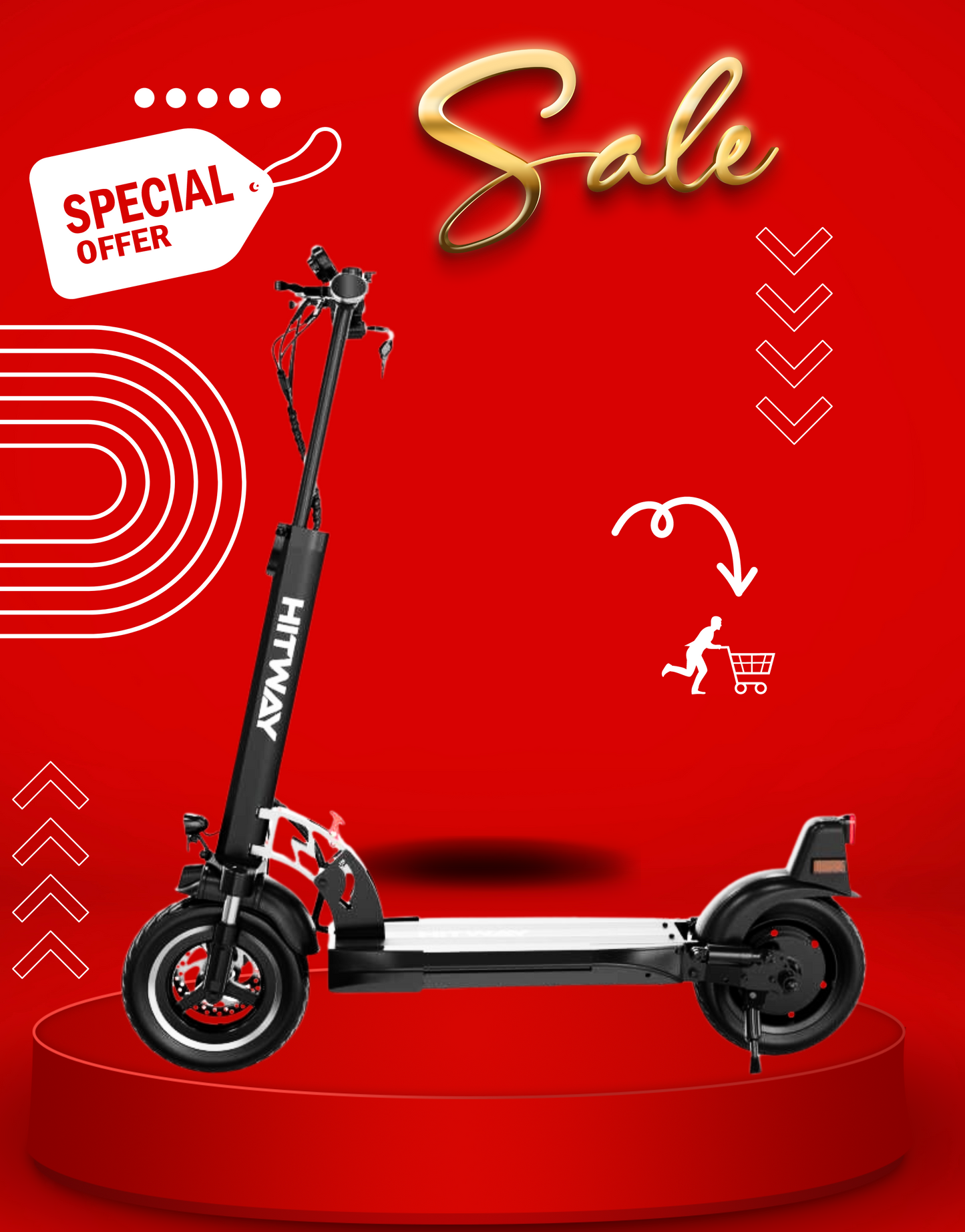 E-Scooter Hitway H5-HB24 10" 480W mit ABE