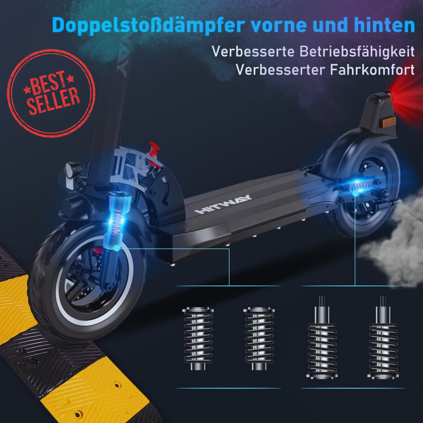 E-Scooter Hitway H5-HB24 10" 480W mit ABE