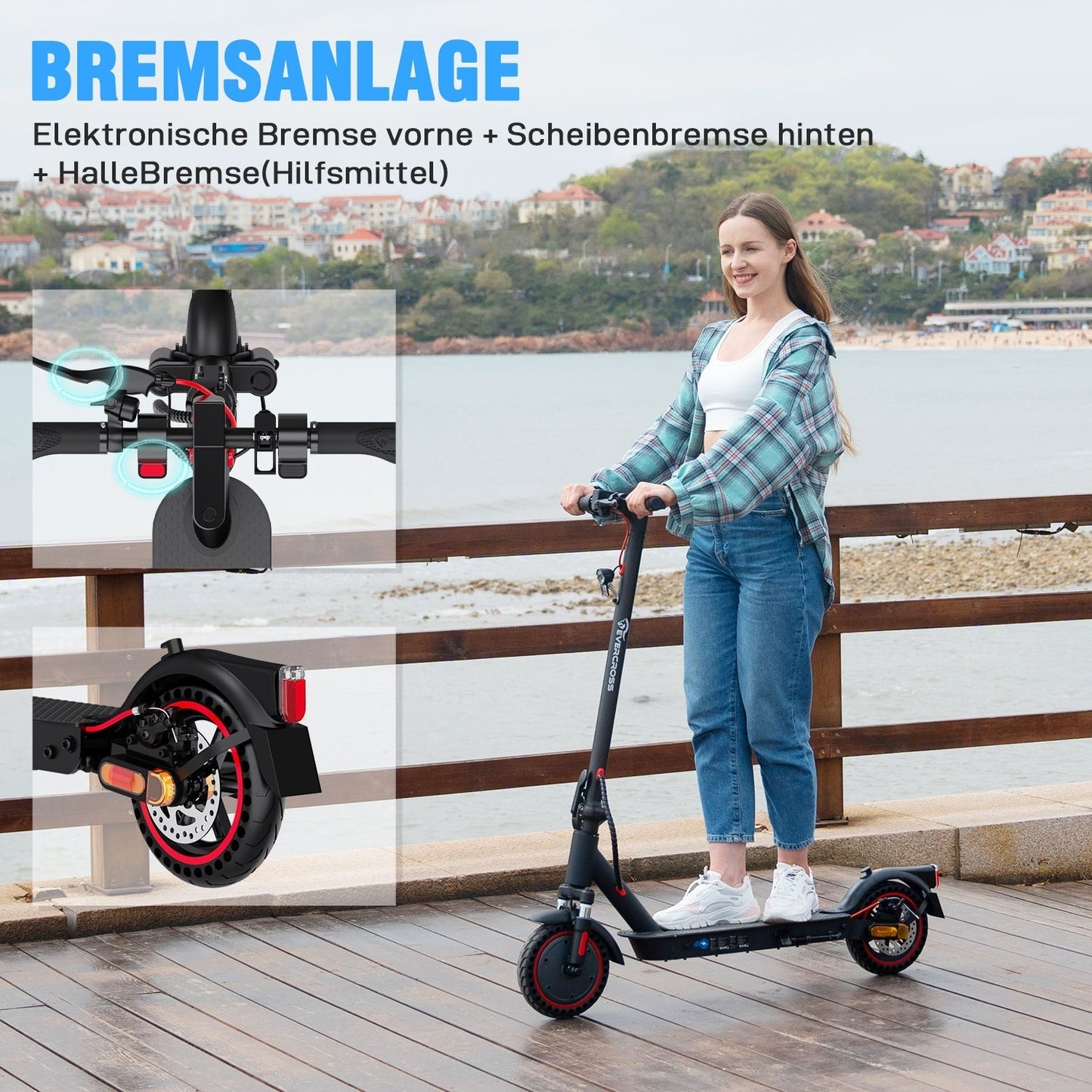 NEU E-Scooter Evercross EV85F 8,5 400W mit ABE