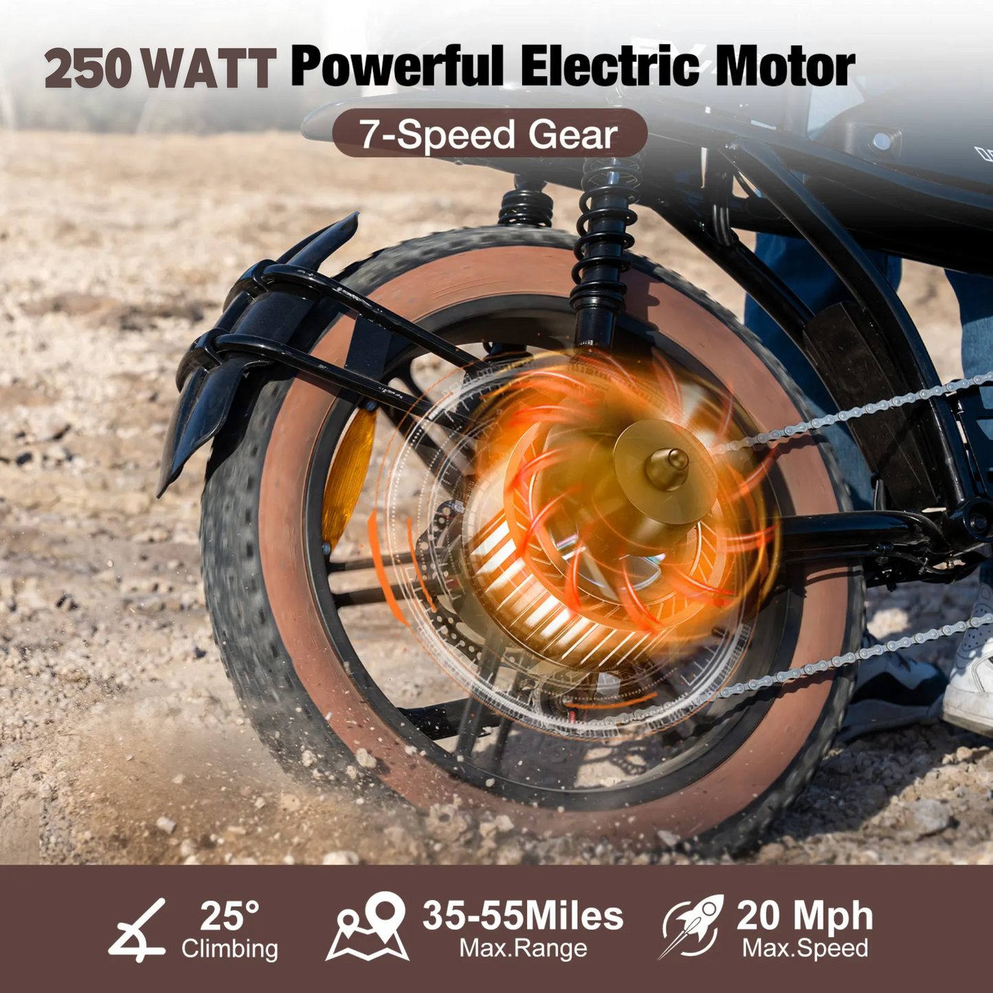 E-Bike Evercross EK30 20" 250W 7-Gang SHIMANO