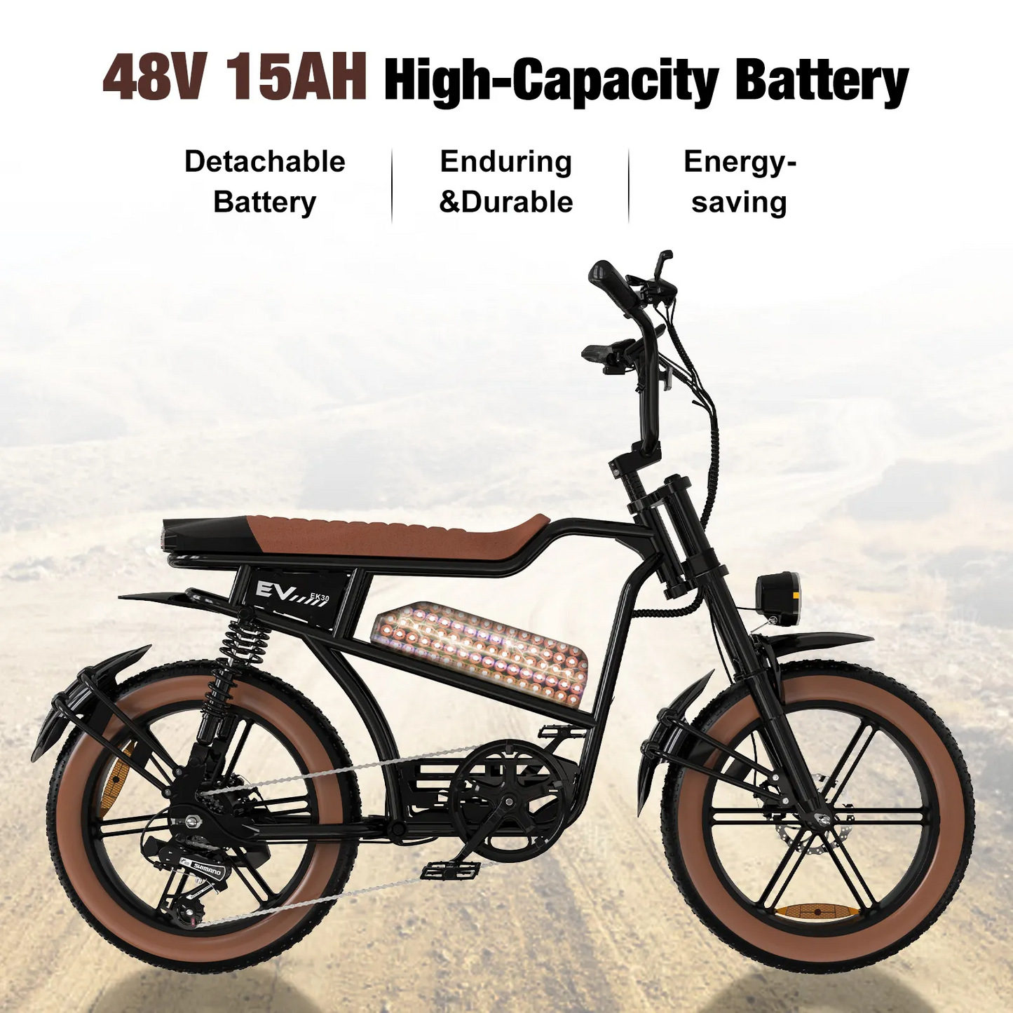 E-Bike Evercross EK30 20" 250W 7-Gang SHIMANO