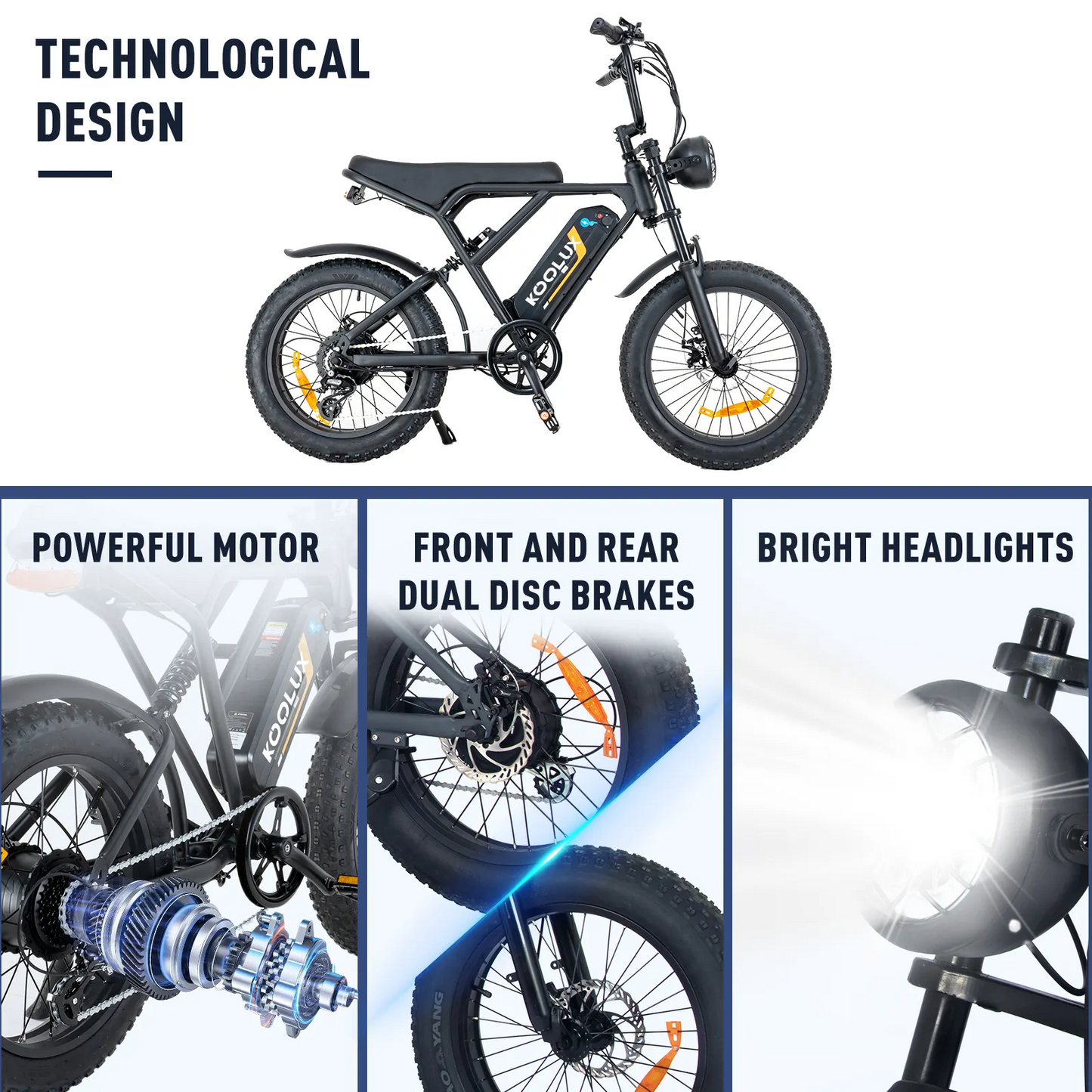 E-Bike KOOLUX KL-BK29 20" 250W 7-Gang SHIMANO