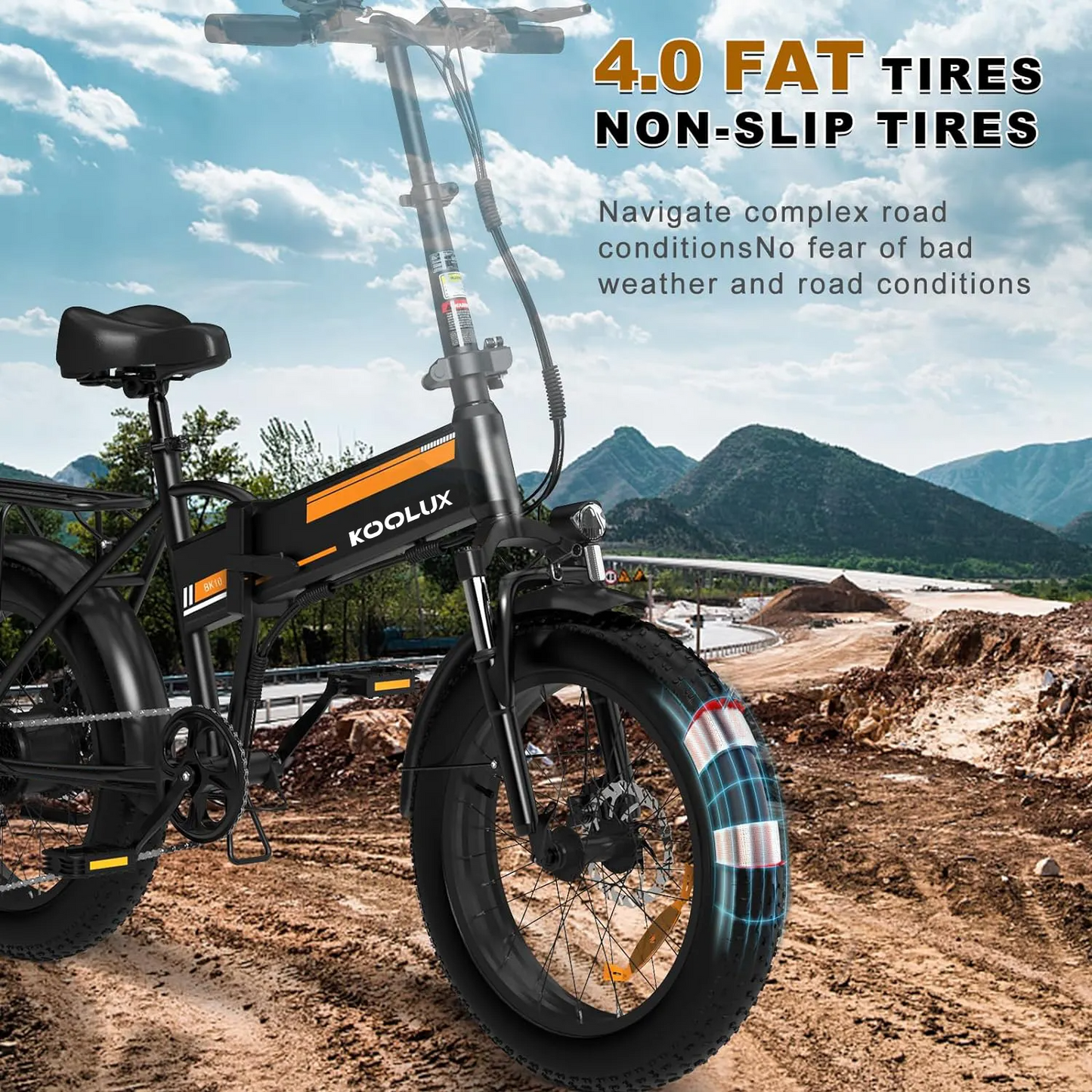 E-Bike KOOLUX KL-BK10 20" Faltbar 250W 7-Gang SHIMANO Mountainbike