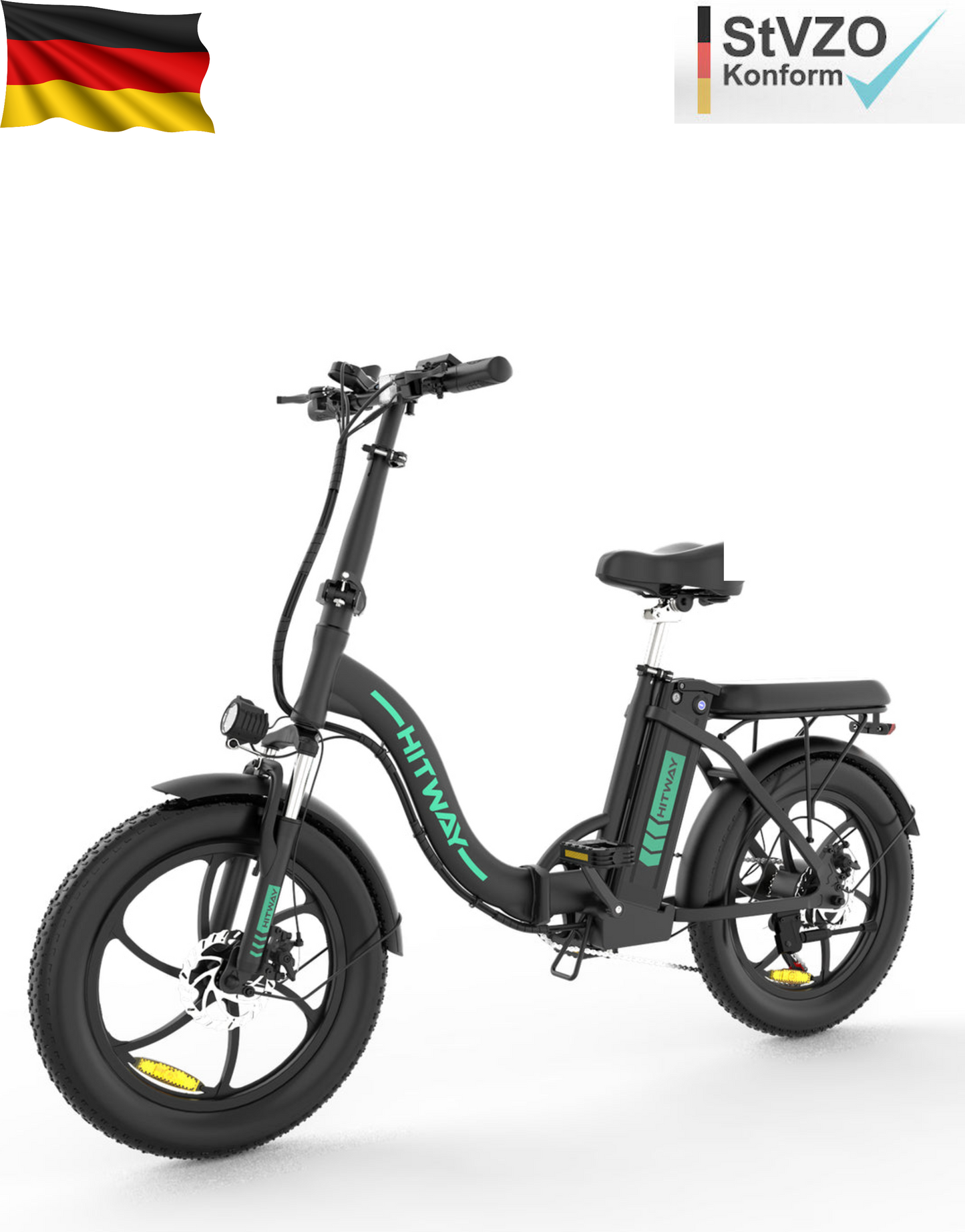 E-Bike HITWAY BK6S 20" Faltbar 250W 7-Gang SHIMANO Mountainbike