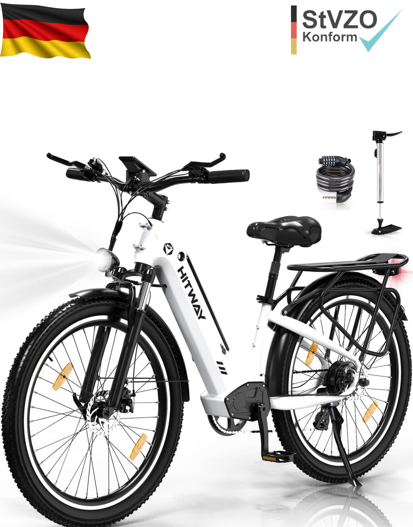 E-Bike HITWAY BK16 26" 250W 7-Gang SHIMANO Mountainbike