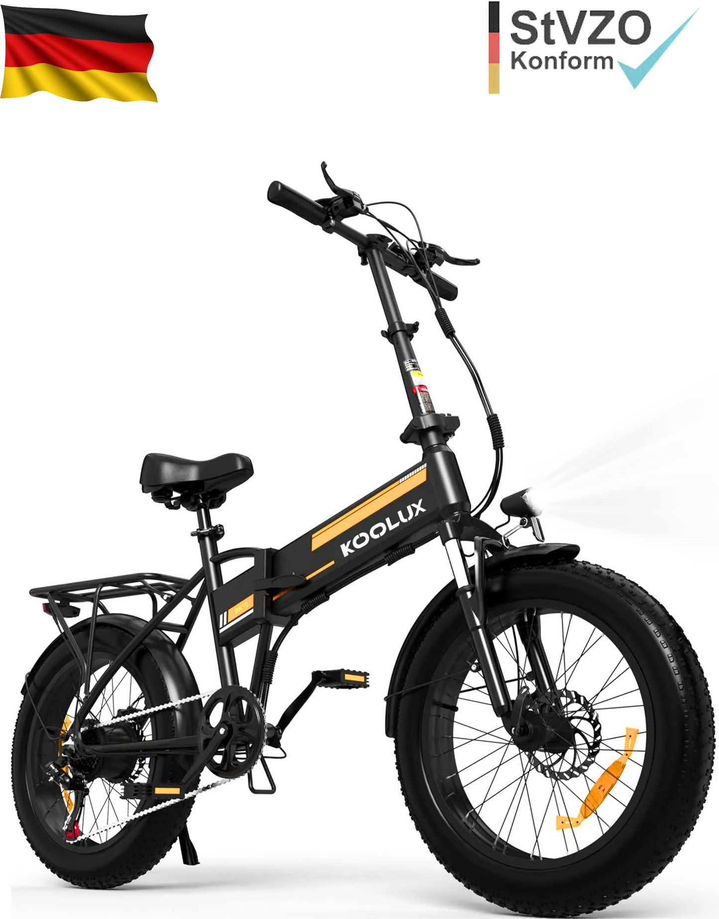 E-Bike KOOLUX KL-BK10 20" Faltbar 250W 7-Gang SHIMANO Mountainbike