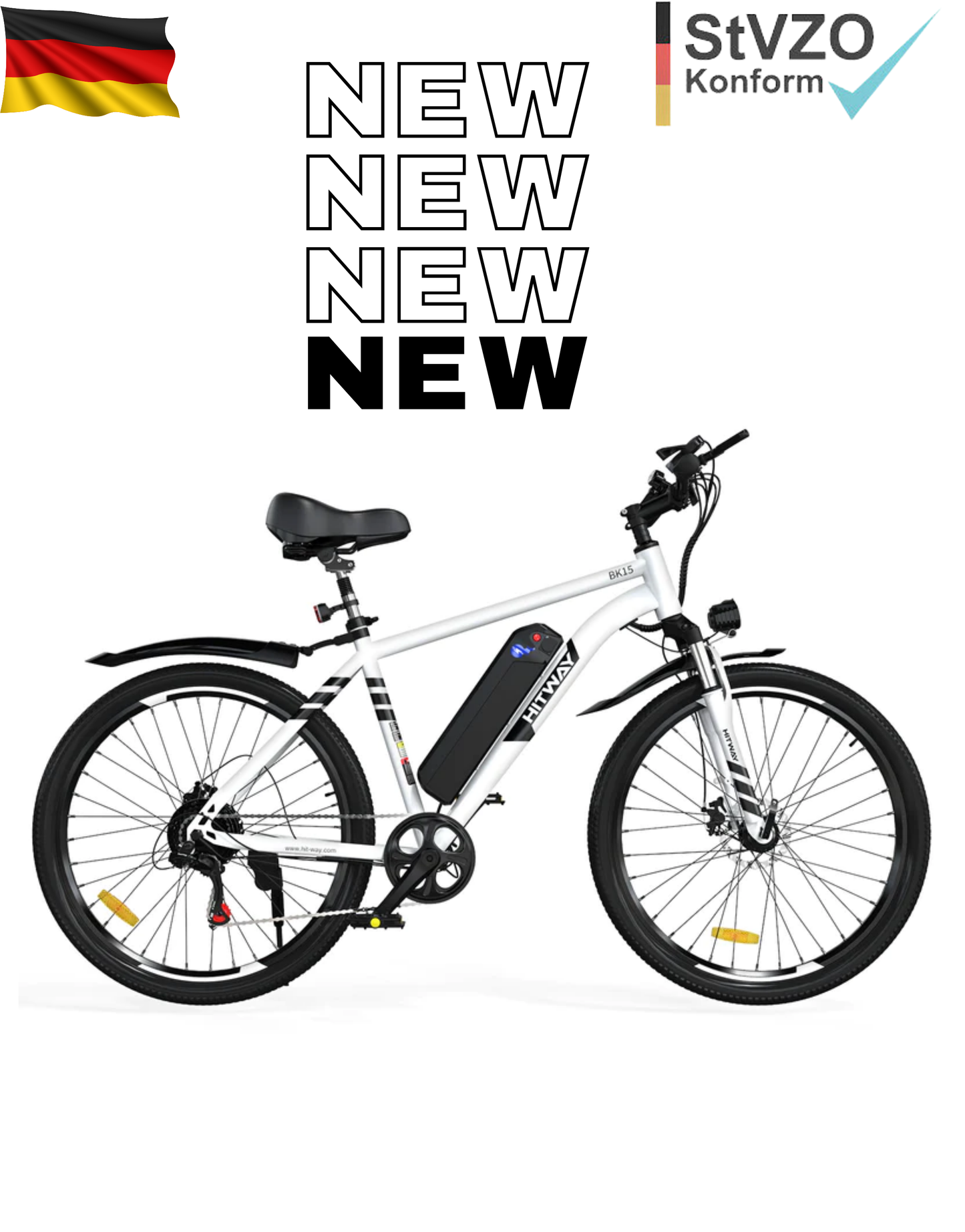 E-Bike HITWAY BK15 26*2.125 Zoll 250W 7-Gang SHIMANO Mountainbike