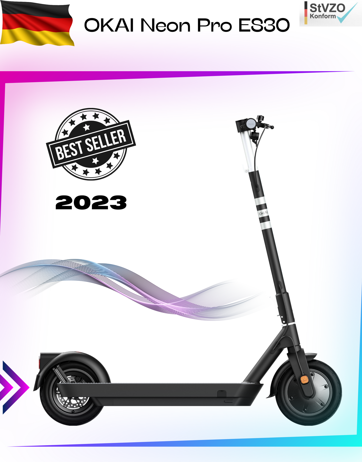 E-Scooter OKAI NEON Pro ES30 10" 700W mit ABE