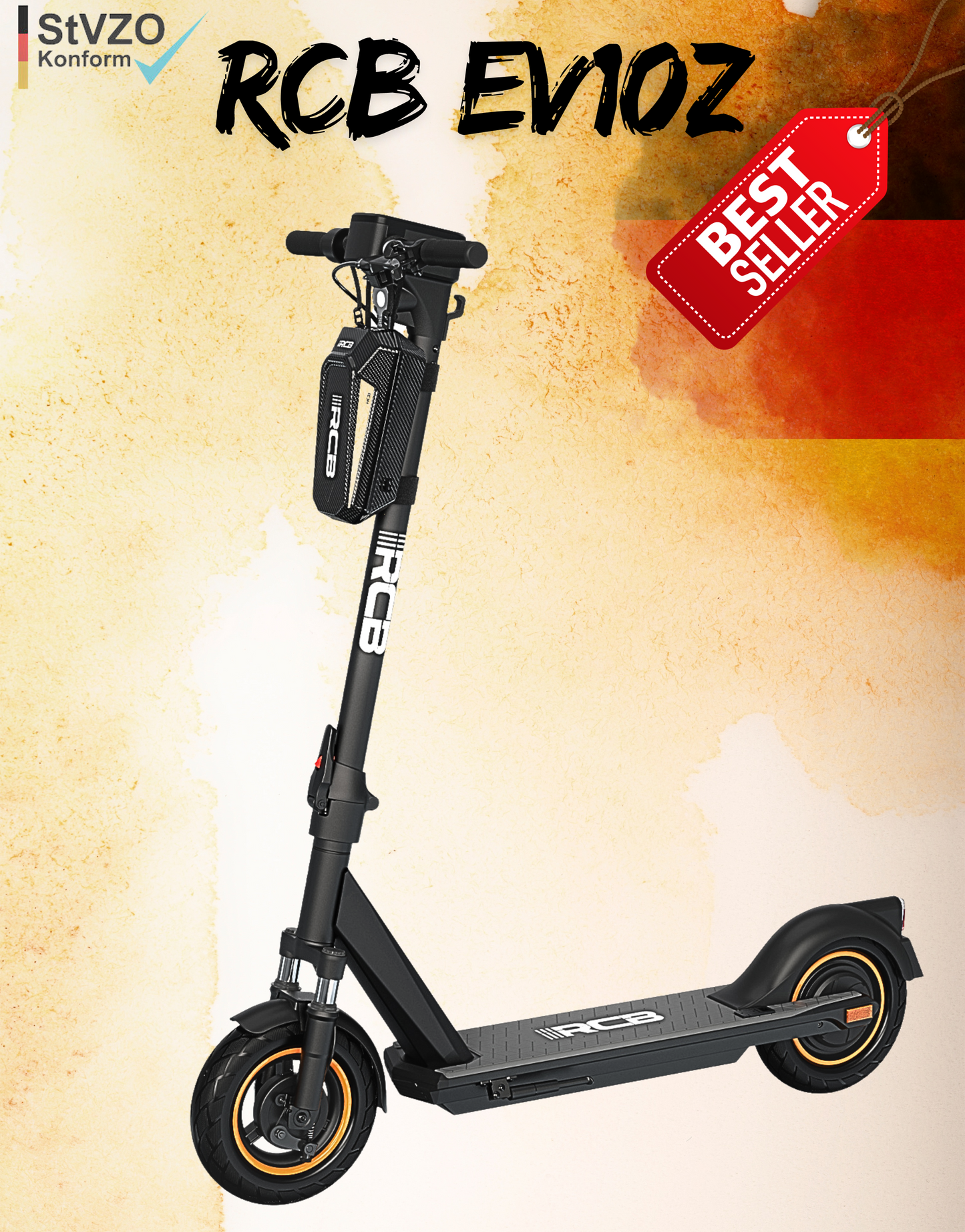 NEU E-Scooter RCB EV10Z 10" 350W mit ABE