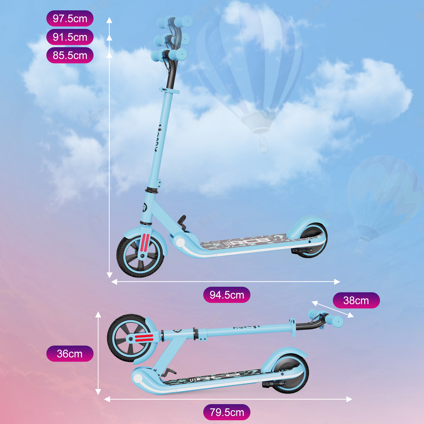 E-Scooter RCB R11 150W 16 km/h für Kinder