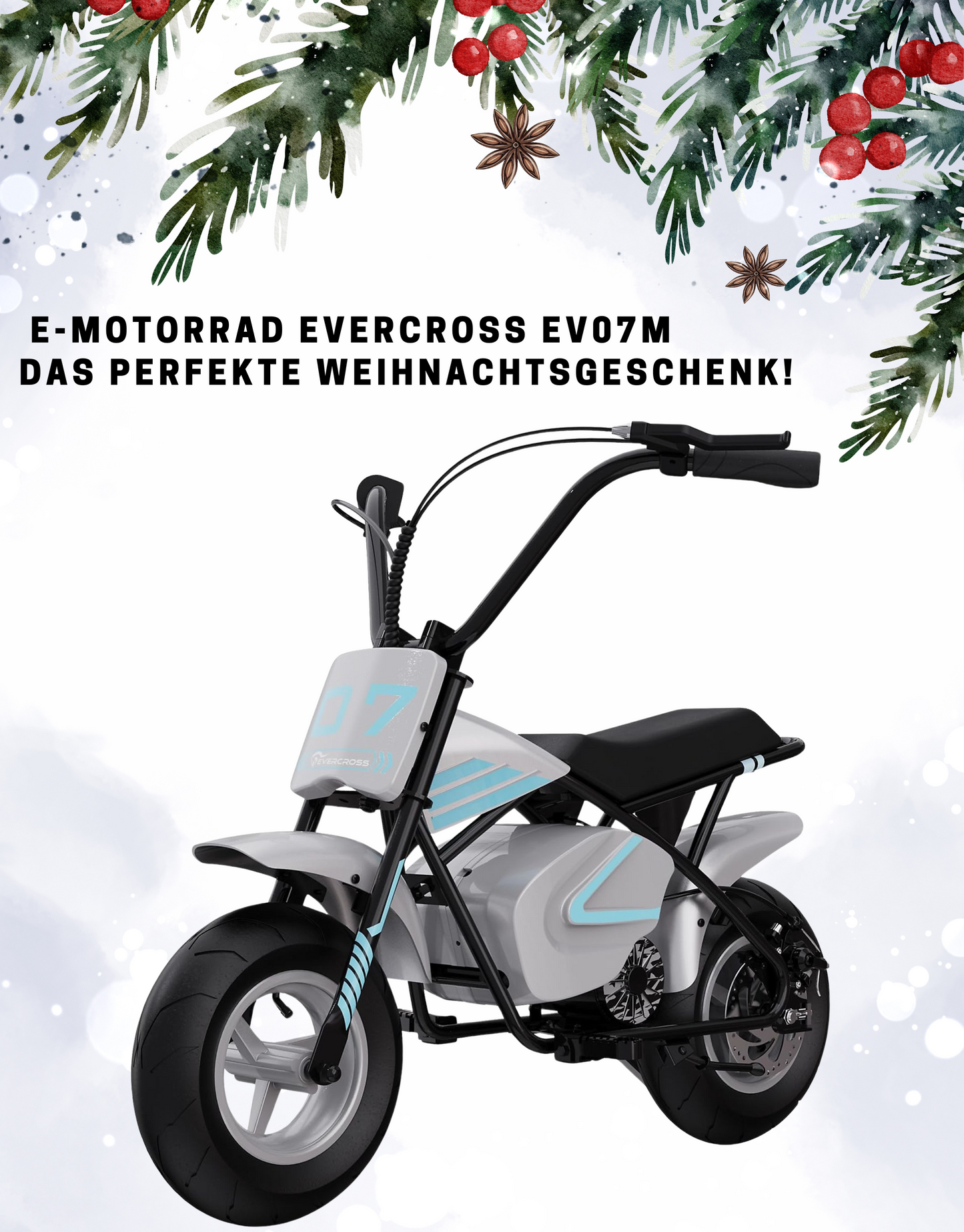 Elektro-Motorrad Evercross EV07M 300W 12" 20 km/h für Kinder