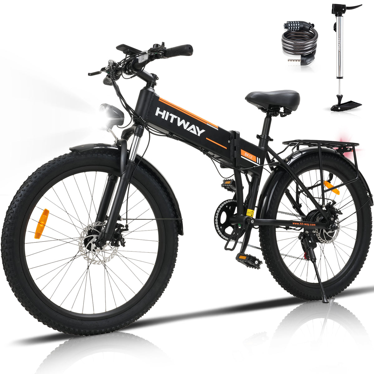 E-Bike HITWAY BK12 26" Faltbar 250W 7-Gang SHIMANO Mountainbike