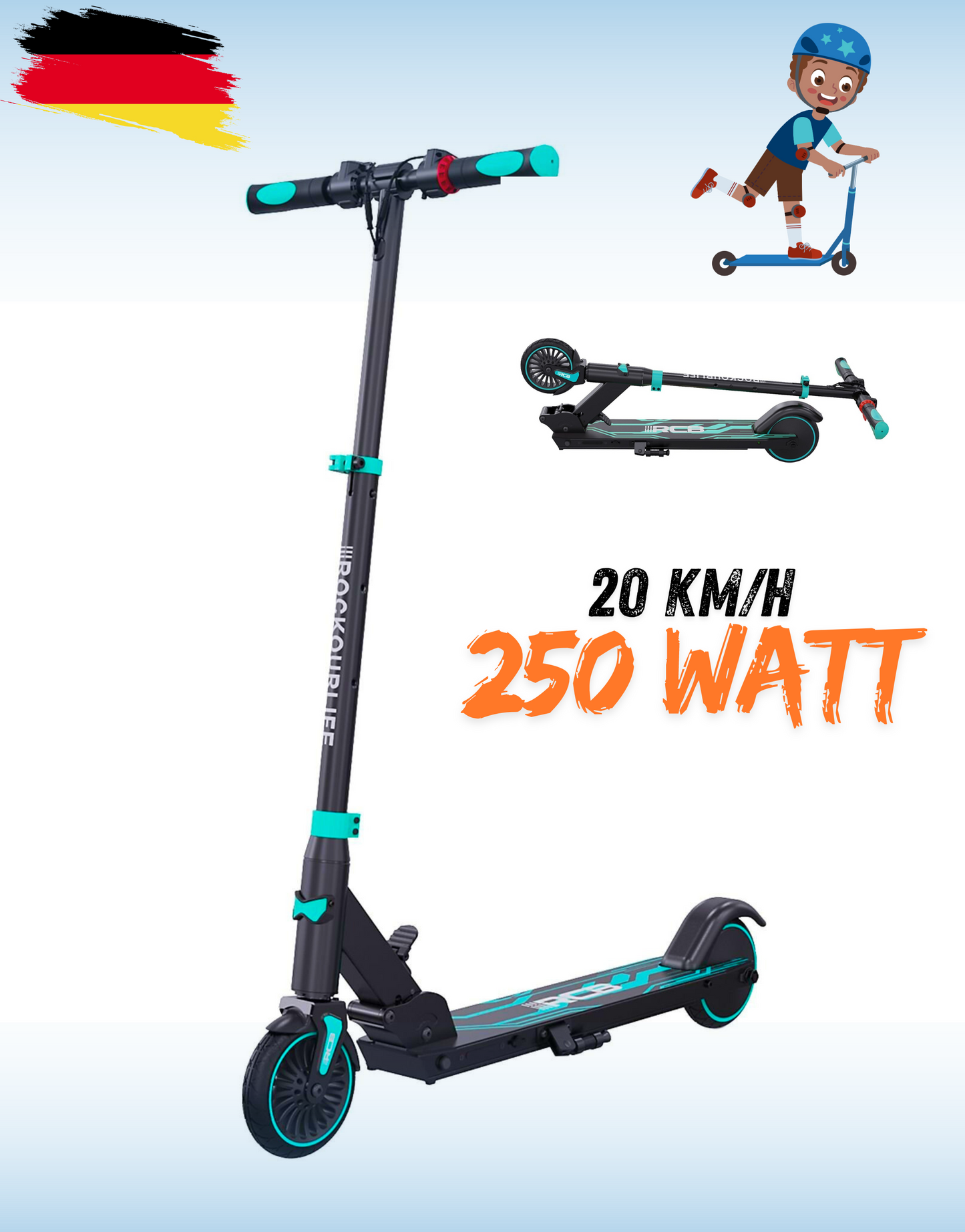 E-Scooter RCB R15 250W 20 km/h für Kinder