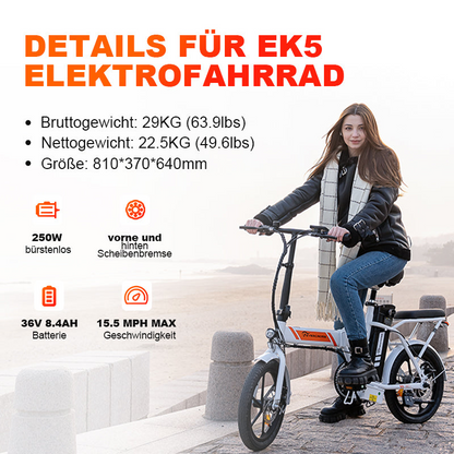 E-Bike Evercross EK5 16" Faltbar 250W