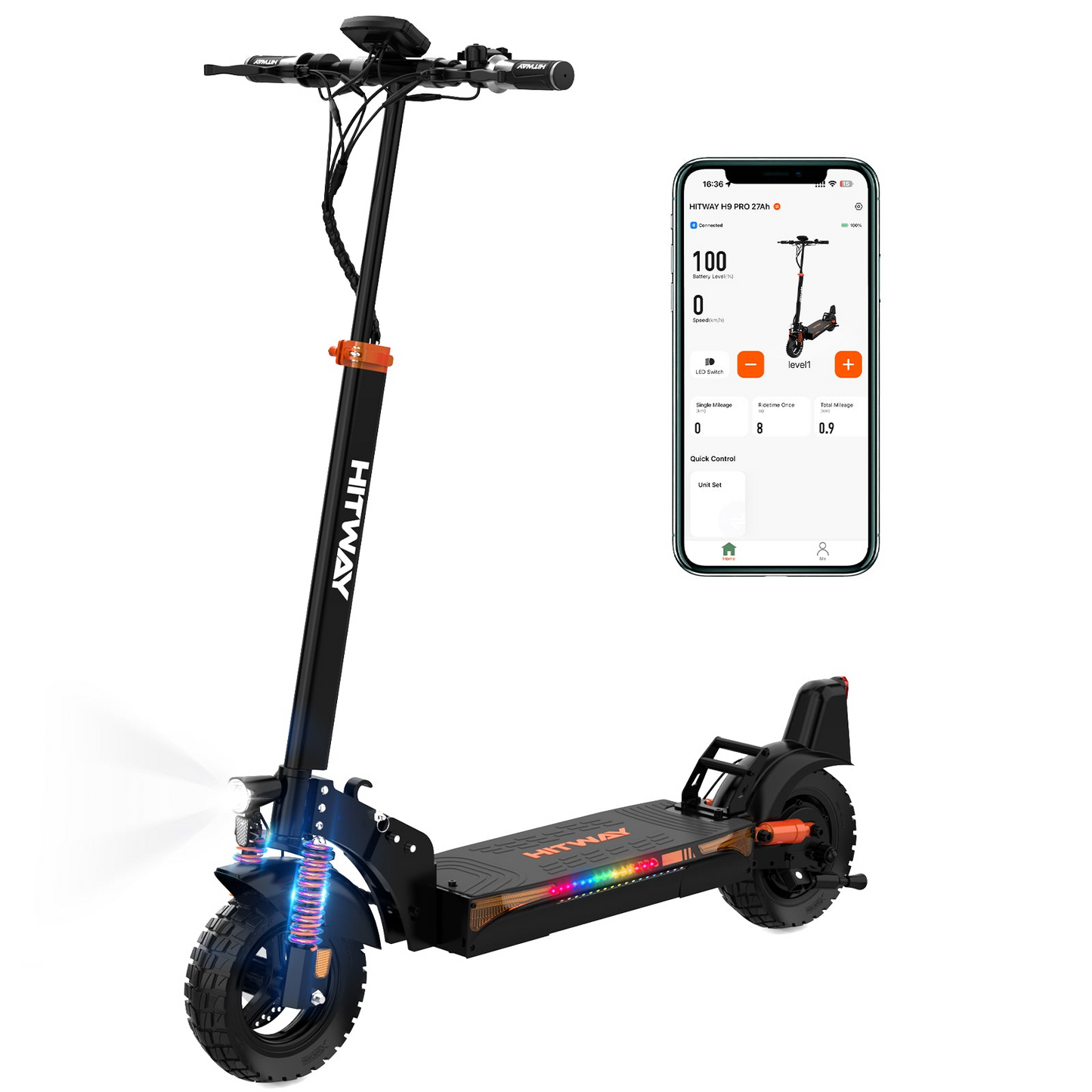 E-Scooter Hitway H9 / H9 Pro 10" 500W mit ABE