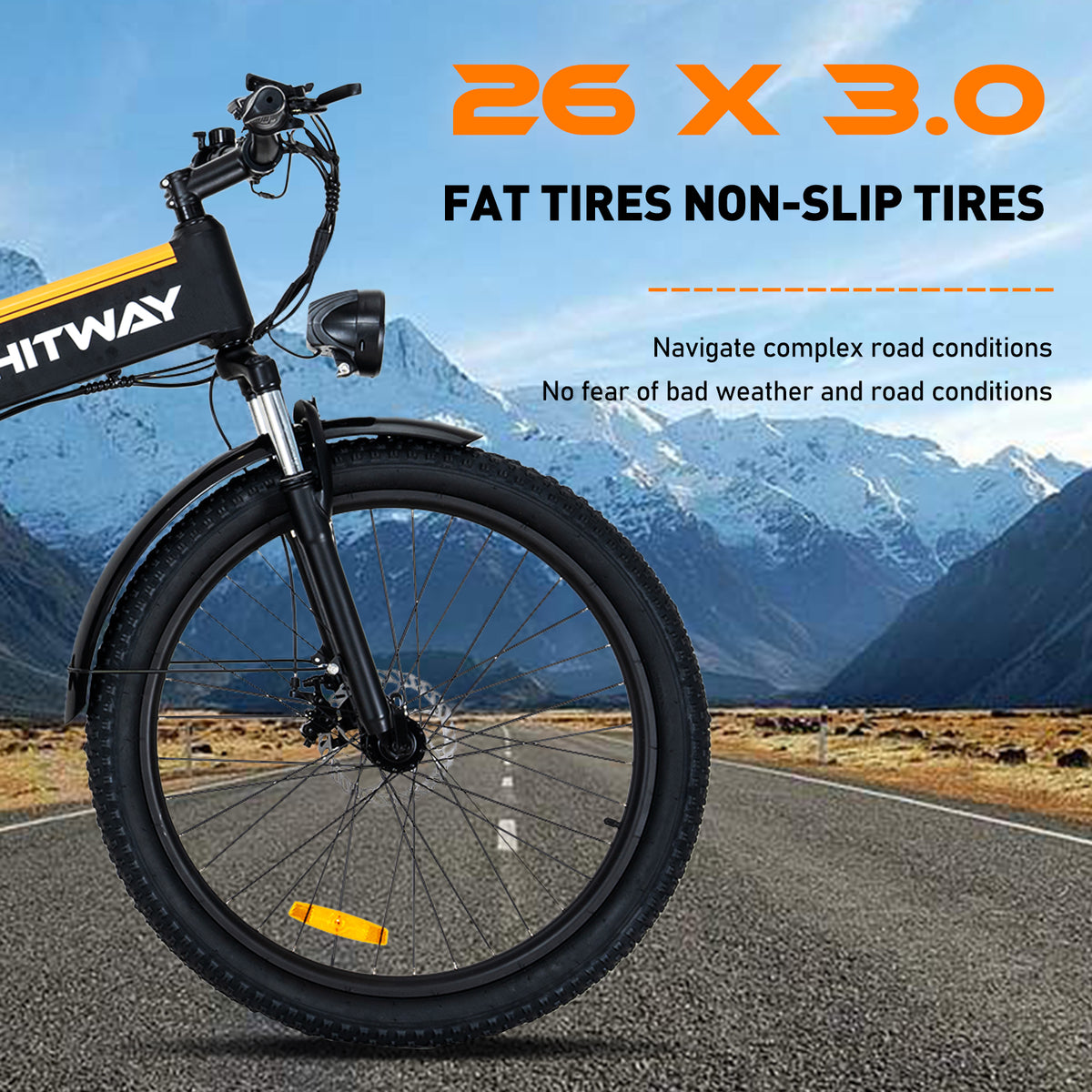 E-Bike HITWAY BK12 26" Faltbar 250W 7-Gang SHIMANO Mountainbike