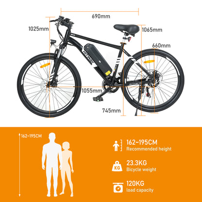 E-Bike HITWAY BK15 26*2.125 Zoll 250W 7-Gang SHIMANO Mountainbike