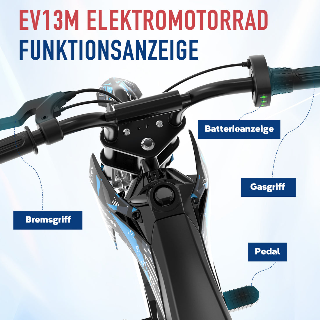 NEU Elektro-Motorrad Evercross EV13M 150W 12" 16 km/h für Kinder