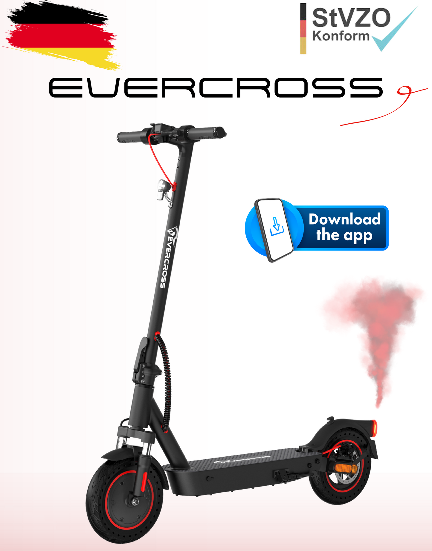 E-Scooter Evercross EV10K Pro 10" 400W mit ABE